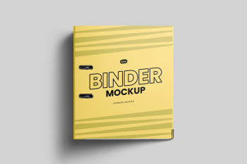 Free Lying Stationery Binder Mockup