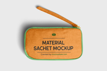 Free Material Sachet Mockup