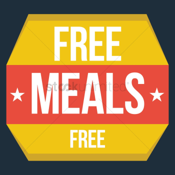 Free meals label Free meals label