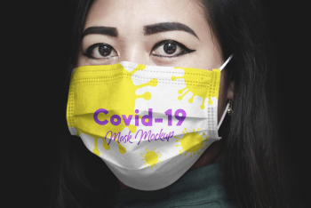 Free Medical Face Mask Mockup PSD
