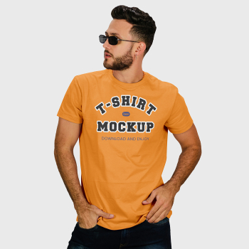 Free Mens T-Shirt Mockup