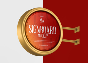 Free Metallic Round Signboard Mockup PSD signboard mockup Free Metallic Round Signboard Mockup PSD signboard mockup
