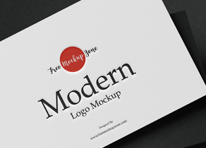 Free Modern Logo Mockup 2019 hee mockup zene modern logo mockup www.d p 