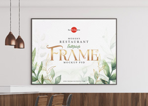 Free Modern Restaurant Interior Frame Mockup PSD modern restaurant frame mockup psd 