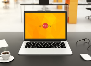 Free Modern Workplace Laptop Mockup Free Modern Workplace Laptop Mockup