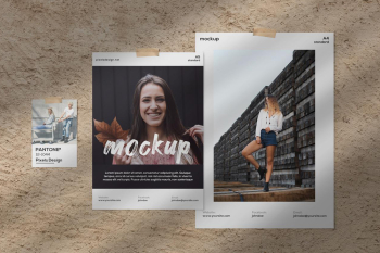 Free Moodboard Papers Kit Mockup Free Moodboard Papers Kit Mockup