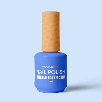 Free Nail Polish Bottle Mockup