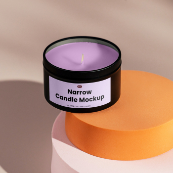 Free Narrow Candle Mockup Free Narrow Candle Mockup