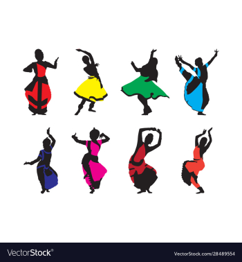 free navratri dance silhouettes set