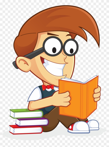 Free Nerd Geek Reading Book People High Resolution - People Reading Books Clipart