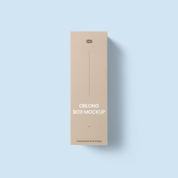 Free Oblong Box Mockup