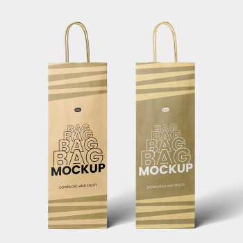 Free Oblong Gift Bag Mockups Free Oblong Gift Bag Mockups