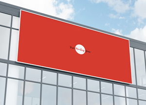 Free Office Building Facade Billboard Mockup PSD Free Office Building Facade Billboard Mockup PSD