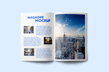 Free Open A4 Magazine Mockup