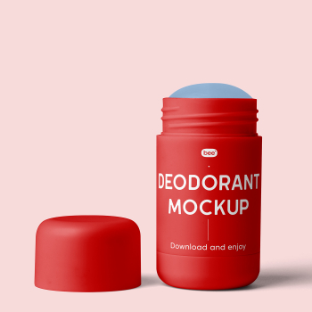 Free Open Deodorant Bottle Mockup