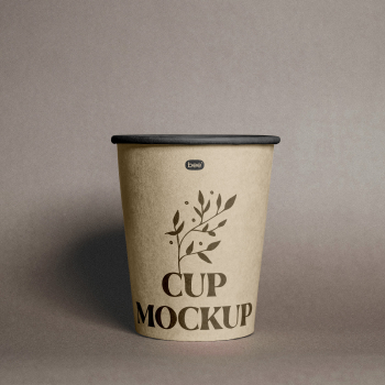 Free Open Paper Cup Mockup