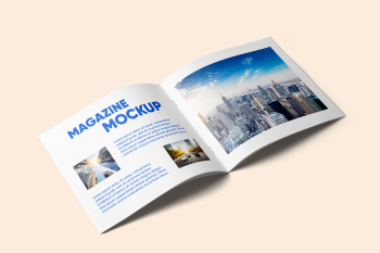 Free Open Soft Cover Magazine Mockup