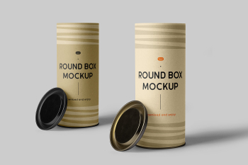 Free Open Tube Box Mockup