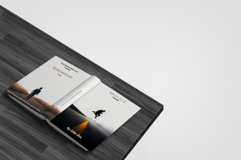Free Opened Book Mockup (PSD)
