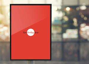 Free Outdoor Vertical Poster MockUp Free Outdoor Vertical Poster MockUp