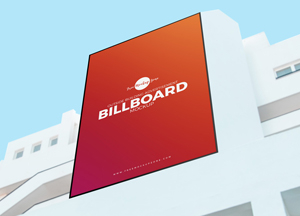 Free Outside Building Vertical Advertisement Billboard Mockup PSD billboard .... . 