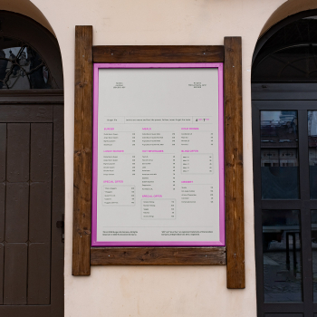 Free Outside Restaurant Menu Mockup