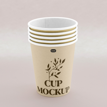 Free Paper Cups Stack Mockup Free Paper Cups Stack Mockup