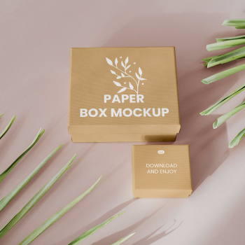 Free Paper Gift Box Mockups Free Paper Gift Box Mockups