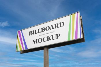 Free Perspective Billboard Mockup