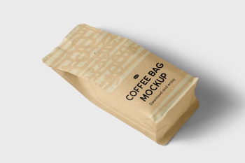 Free Perspective Coffee Bag Mockup