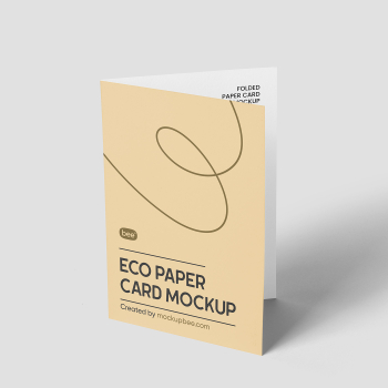 Free Perspective Folded Brochure Mockup