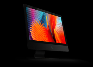 Free Perspective View iMac Pro Mockup PSD Free Perspective View iMac Pro Mockup PSD
