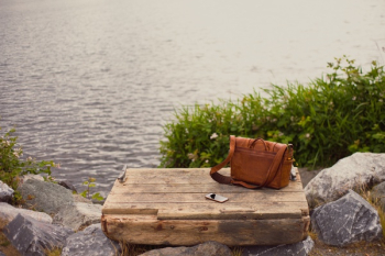 Free Photo of bag, leather, wooden