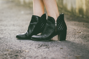 Free Photo of black, leather, shoe