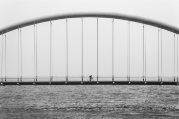 Free Photo of bridge, architecture, cyclist