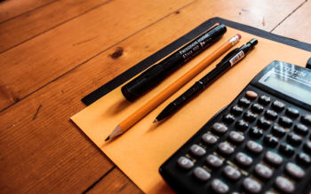 Free Photo of calculator, pencil, pen