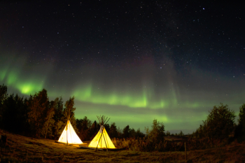 Free Photo of camping, night, stars
