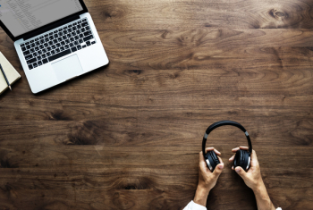 Free Photo of computer, device, earphones Free Photo of computer, device, earphones