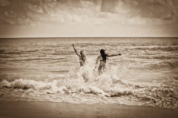 Free Photo of girls, beach, ocean Free Photo of girls, beach, ocean