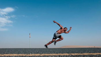 Free Photo of man, running, road