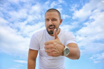 Free Photo of man, thumbs up, wink Free Photo of man, thumbs up, wink