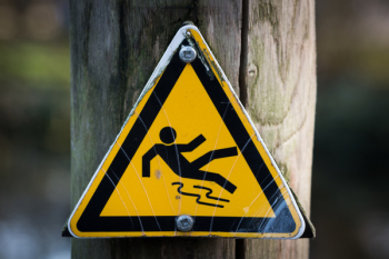 Free Photo of slippery when wet, sign, hazard