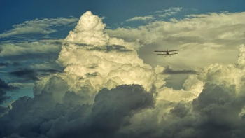 Free Photo of small, plane, clouds