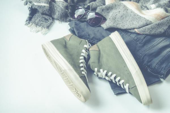 Free Photo of sneakers, jeans, scarf Free Photo of sneakers, jeans, scarf