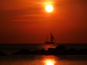 Free Photo of sunset, sailboat, water Free Photo of sunset, sailboat, water