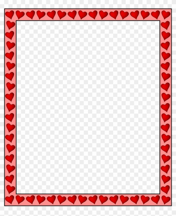 Free Pink Heart Border Clip Art - Hearts Square Frame Png