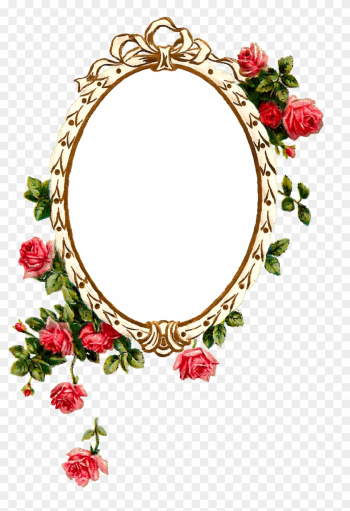 Free Pink Rose Frame - Frame Flower Vintage Png