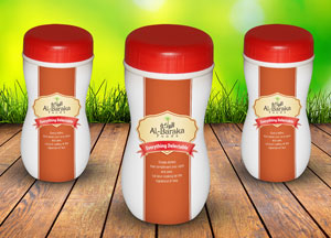 Free Plastic Bottle Jar Mock-up Psd brr a al-barka 