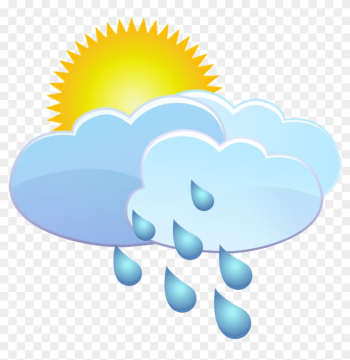 Free Png Clouds Sun And Rain Drops Weather Icon Png - Rain Sun Png