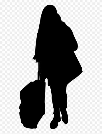 Free Png People With Luggage Silhouette Png Images - Silhouette Person With Luggage Png